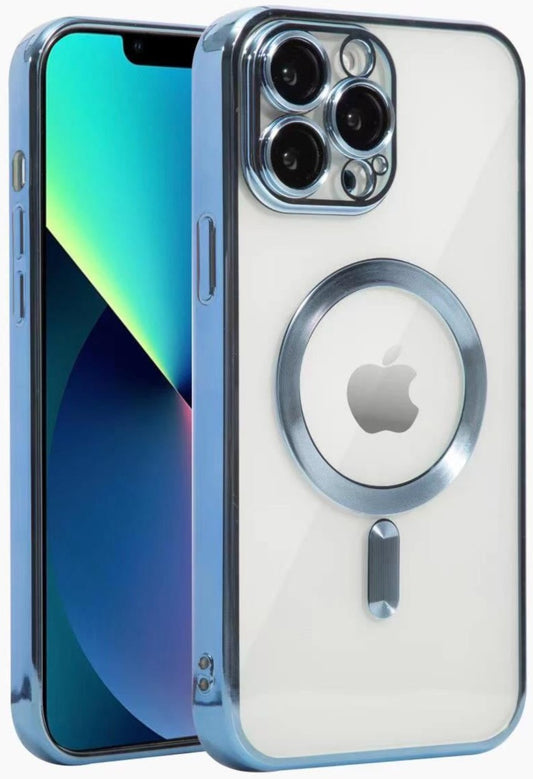 Clear Case Blue Magsafe Camera Lens For iPhone 14 PRO MAX