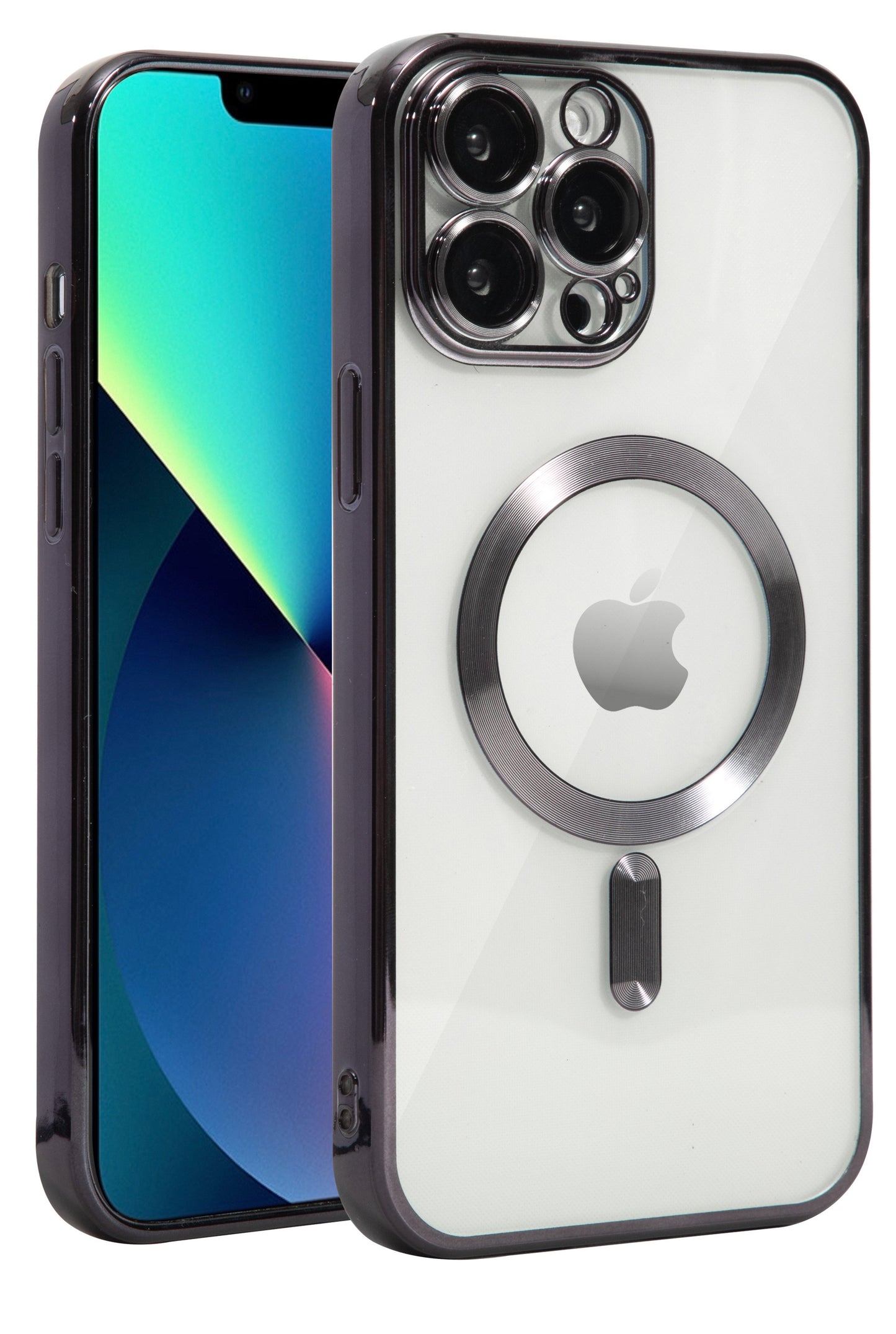 Clear Case Magsafe Camera Lens For iPhone 15 Plus Black