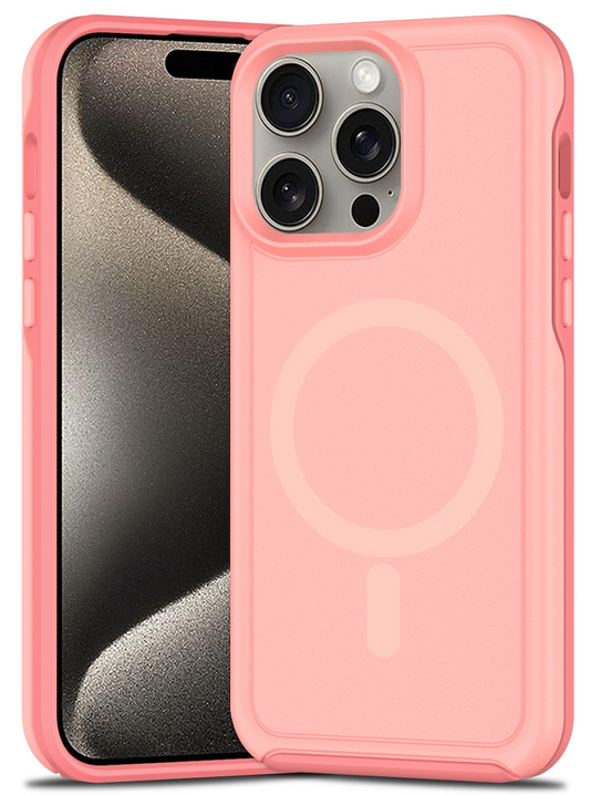 MAGSAFE ARMOR for iPhone 15 CORAL Pink