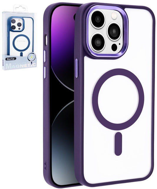 Clear MagSafe Case for iPhone 14 iPhone 13 Purple