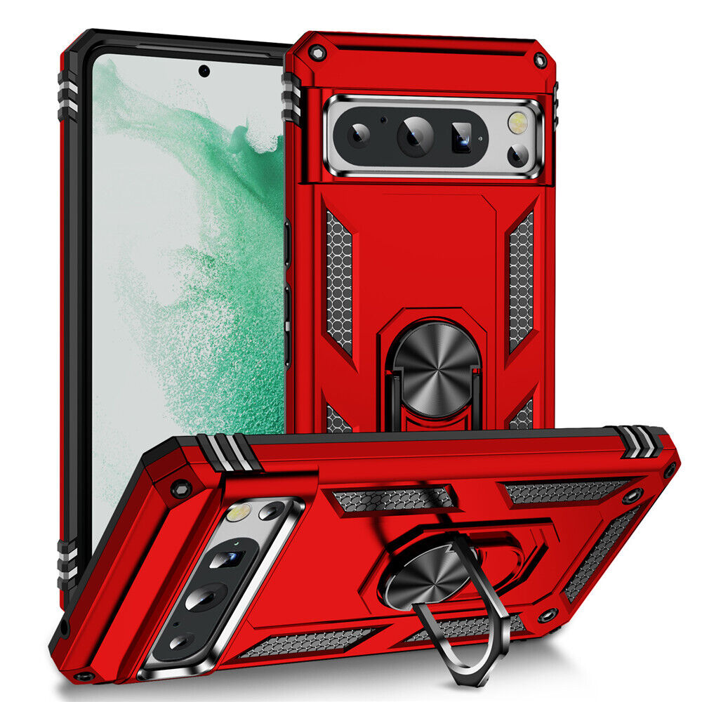 Red Hybrid Ring Case for Pixel 8 PRO