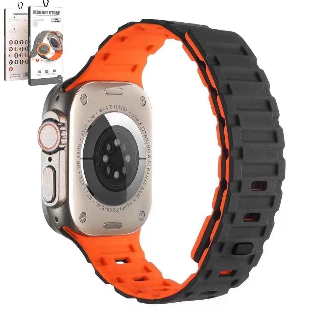 BLK/ORNG MAGNETIC STRAP W/CLIP - 42/44/45/49 MM