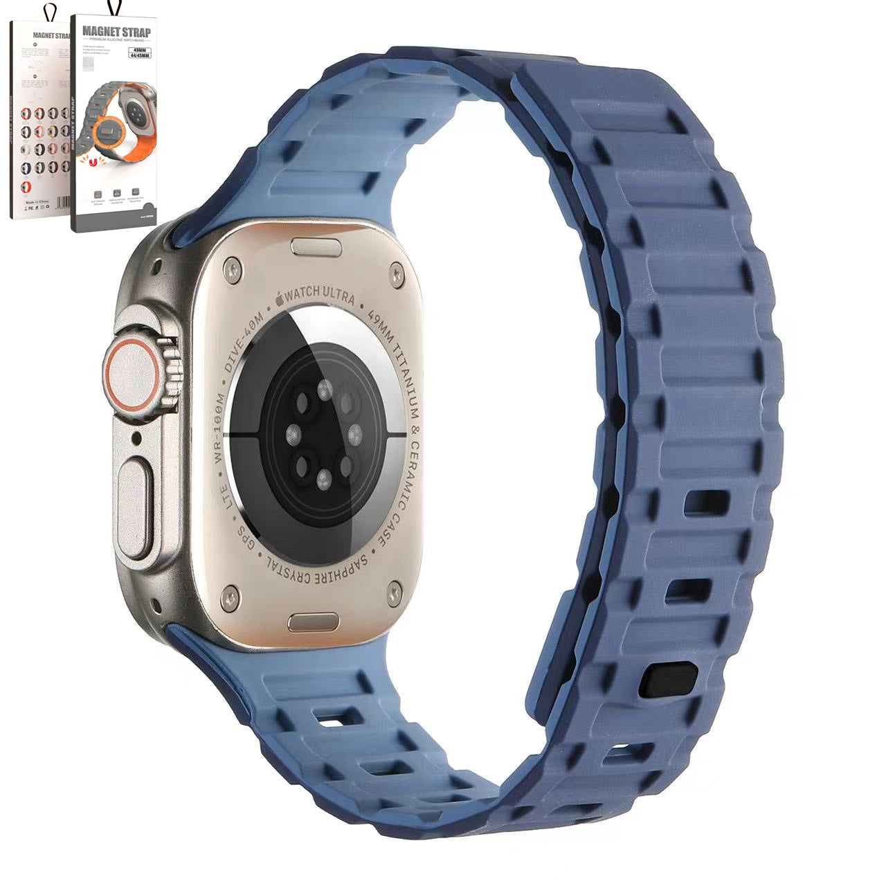 SKYBLUE MAGNETIC STRAP W/CLIP - 38/40/41 MM