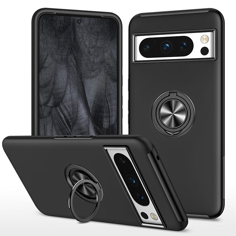 Black Hybrid Ring Case for Google Pixel 8 PRO