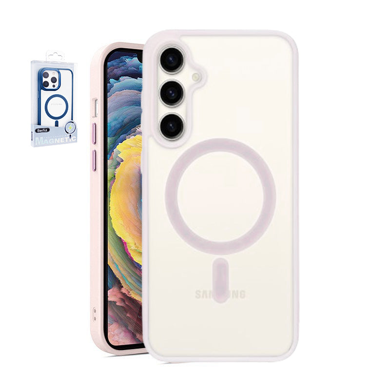 Clear MagSafe Case for Samsung S23 FE Pink
