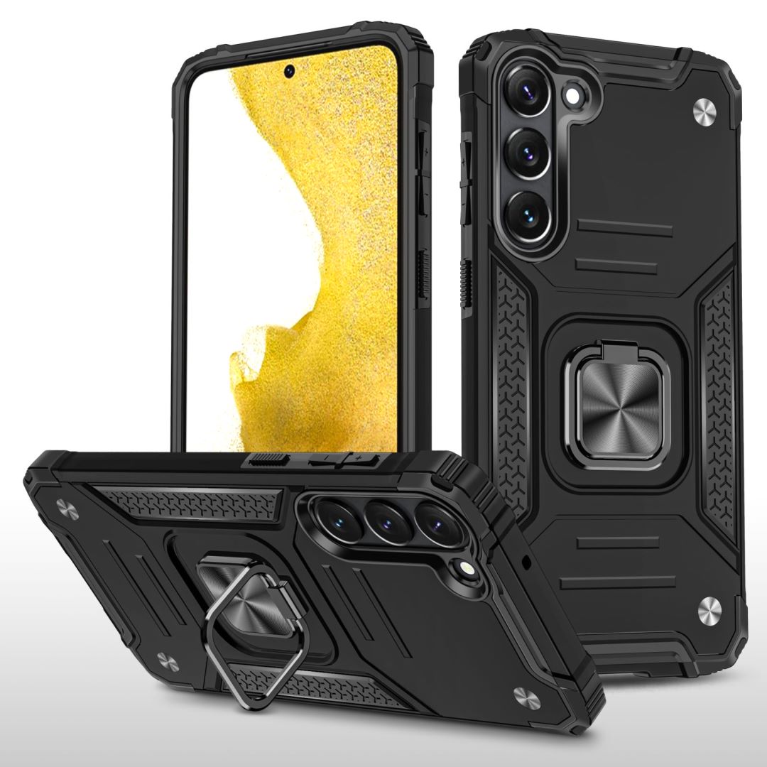 Hybrid Ring Black Case for Samsung S23 FE