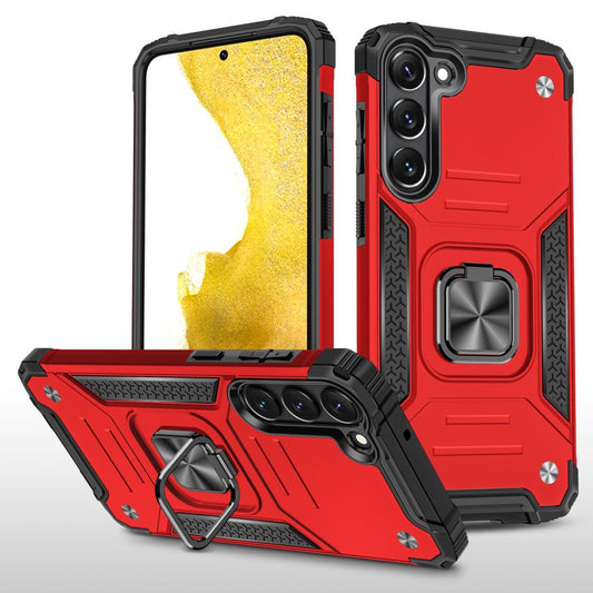 Red Hybrid Ring Case for Samsung S23 FE