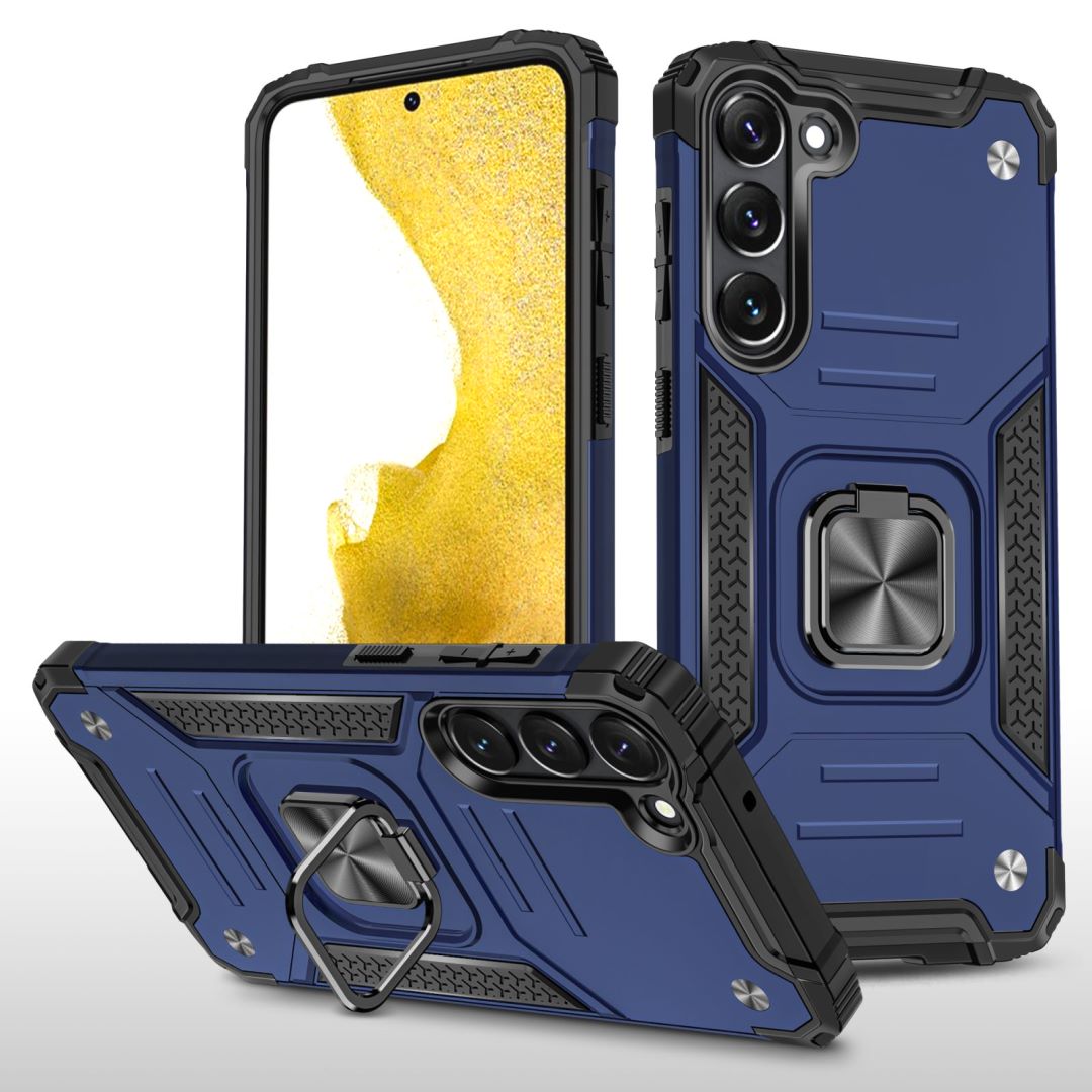 Blue Navy Hybrid Ring Case for Samsung S23 FE
