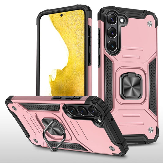 Rose Gold Hybrid Ring Case for Samsung S23 FE