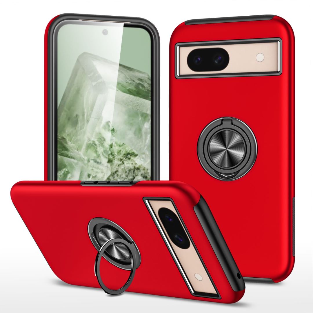 Hybrid Ring Case for Google Pixel 8 Red