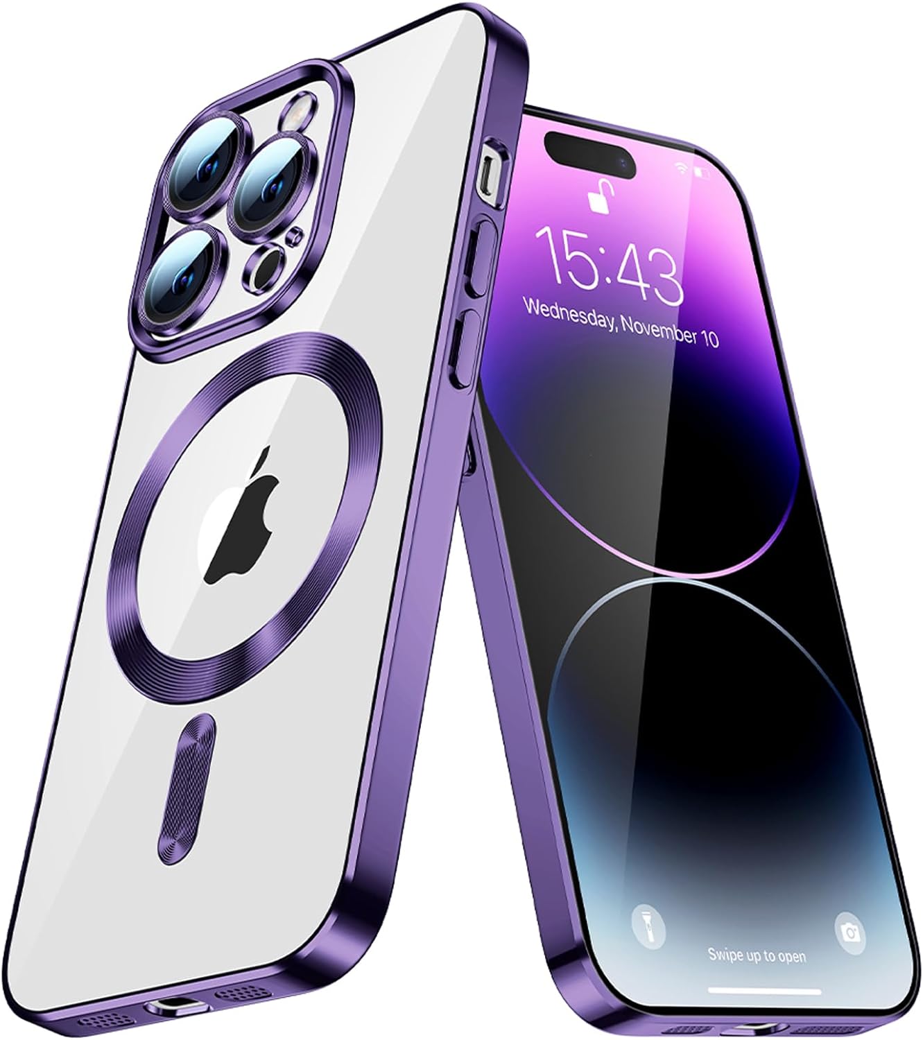 Magsafe Case for Apple iPhone 15 Pro Max (Purple Electro Matt)