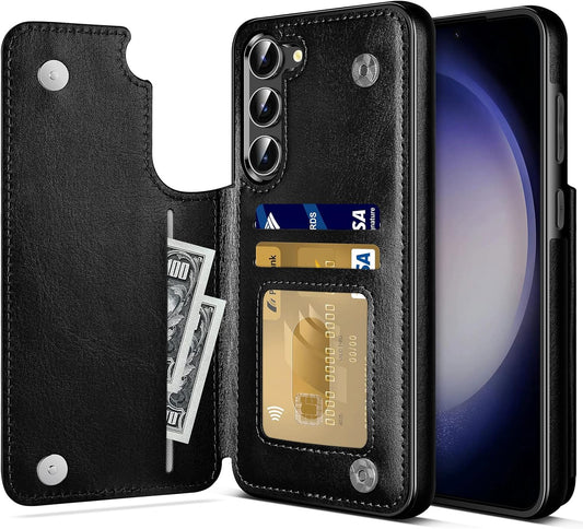 Rear Card Flip Side Black Case For Samsung Galaxy S23 FE
