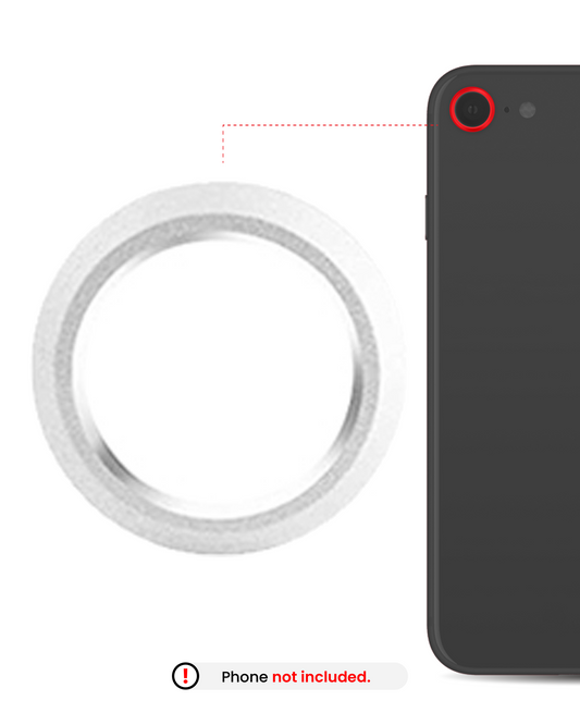 Back Camera Bezel Ring Only For iPhone 8 (Silver) (10 Pack)