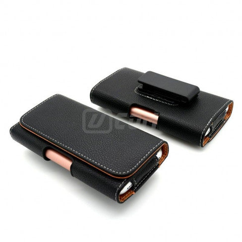 Pouch With Solid Clip Horizontal Black iPhone 15 Pro Max