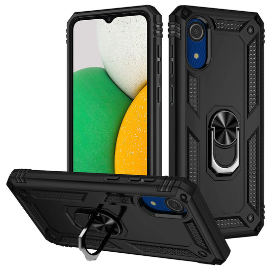 Hybrid Ring Black Case for Samsung A03 CORE