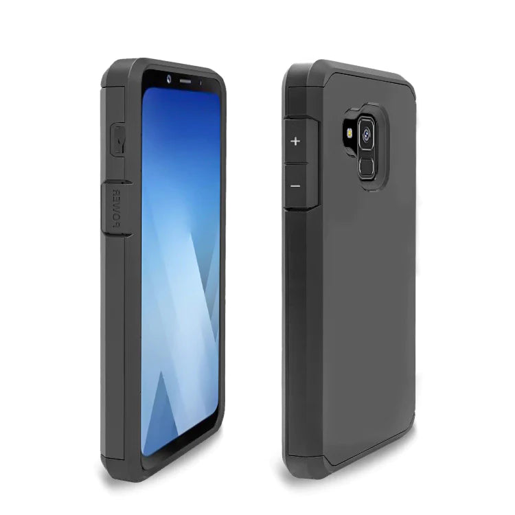 Slim Armor Protective Black Case for Samsung A8 (2018)