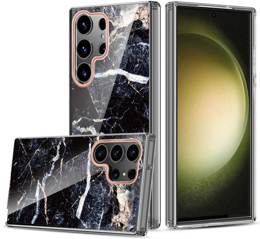 Graphic Clear Case for Samsung S24 Ultra (BLACK MARBLE)