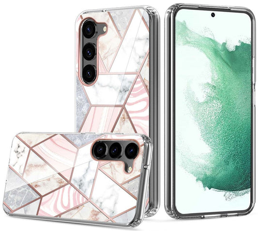 Graphic Clear Case for Samsung S24 Plus (ZIGZAG MARBLE)