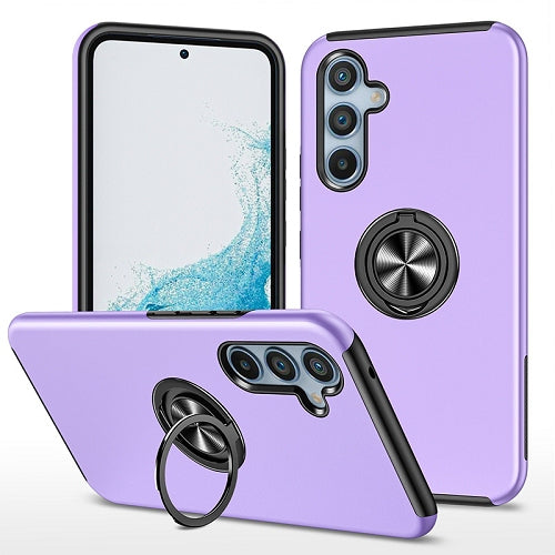 Soft Hybrid Ring Purple Case For S24