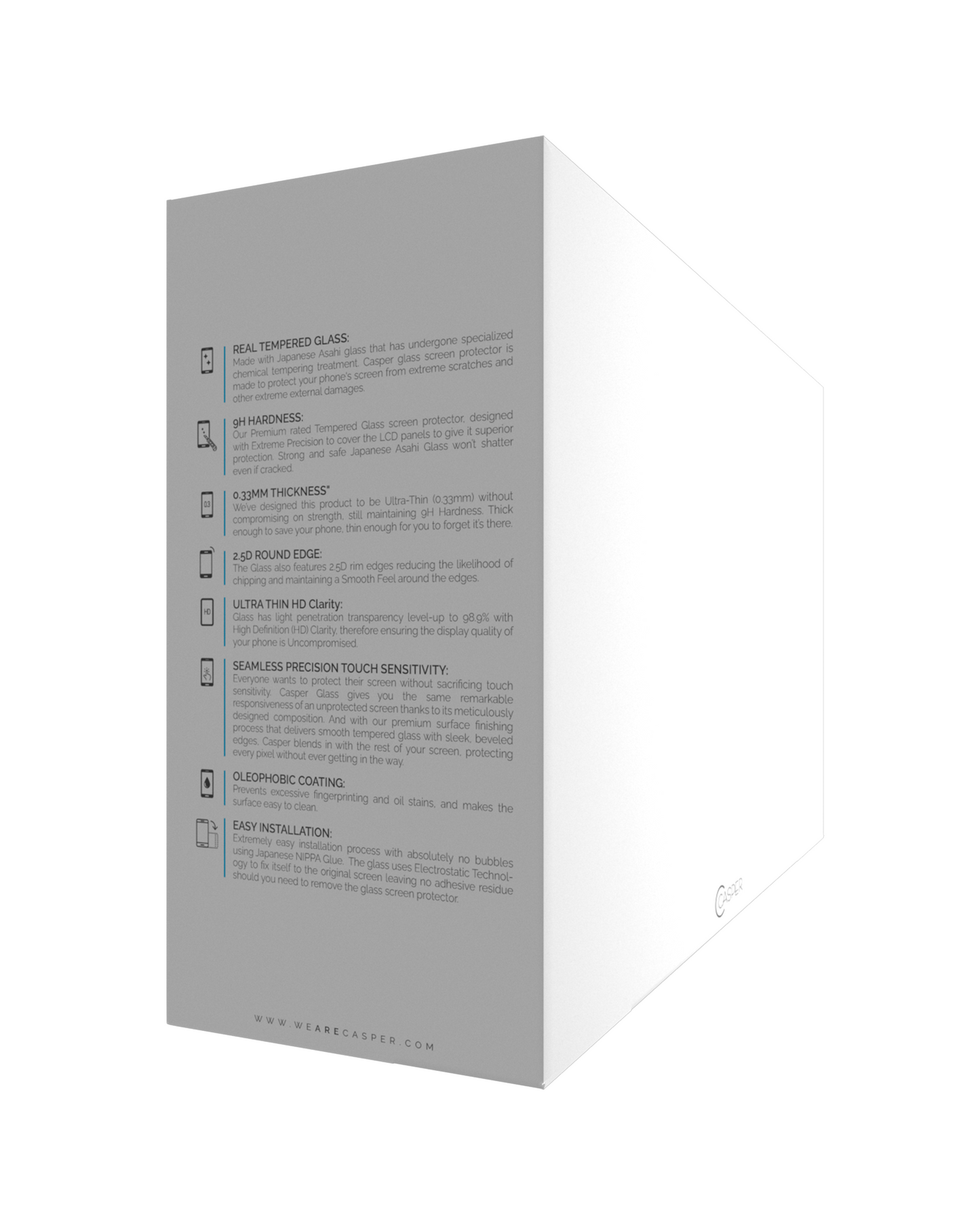 Casper Tempered Glass For iPhone 13 Mini (100 Pack) (Clear)
