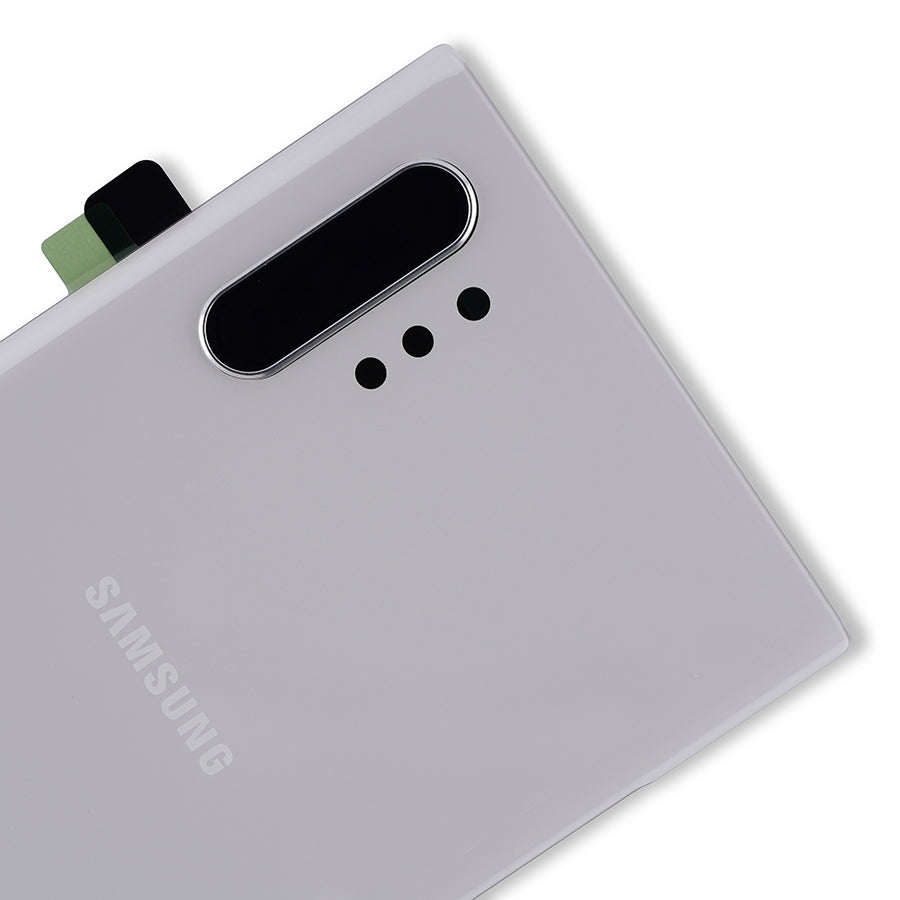 Back Cover Glass With Camera Lens For Samsung Galaxy Note 10 Plus / 5G (Service Pack) (Aura White)