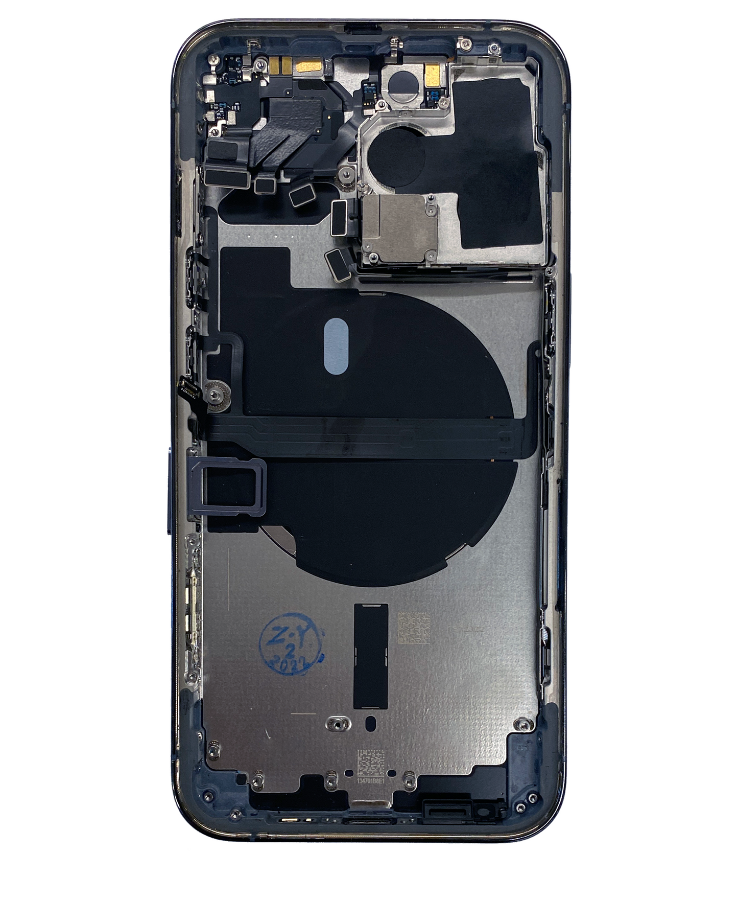Back Housing W/ Small Parts For iPhone 13 Pro (US Version) (Used OEM Pull: Grade B) (Sierra Blue)