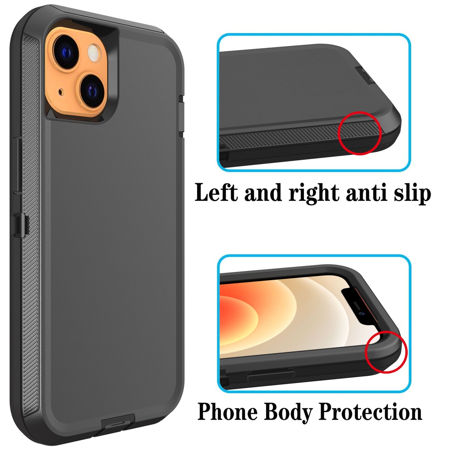 Defender Black Case for iPhone 14