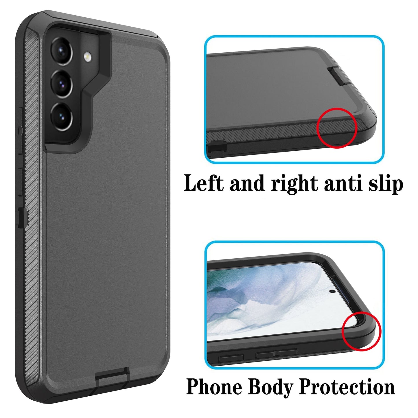 Defender Black Case for Samsung SAM S23