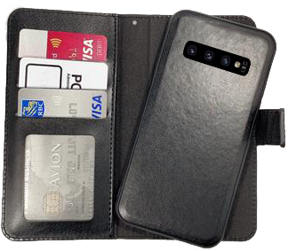 Black Magnetic Wallet Case Leather For Samsung S10 LITE