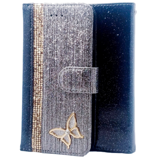 Wallet Case Glitter Butterfly For iPhone iPhone X iPhone XS