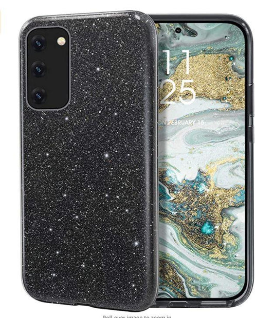 Glitter Silicone Black Case For Samsung S20 ULTRA