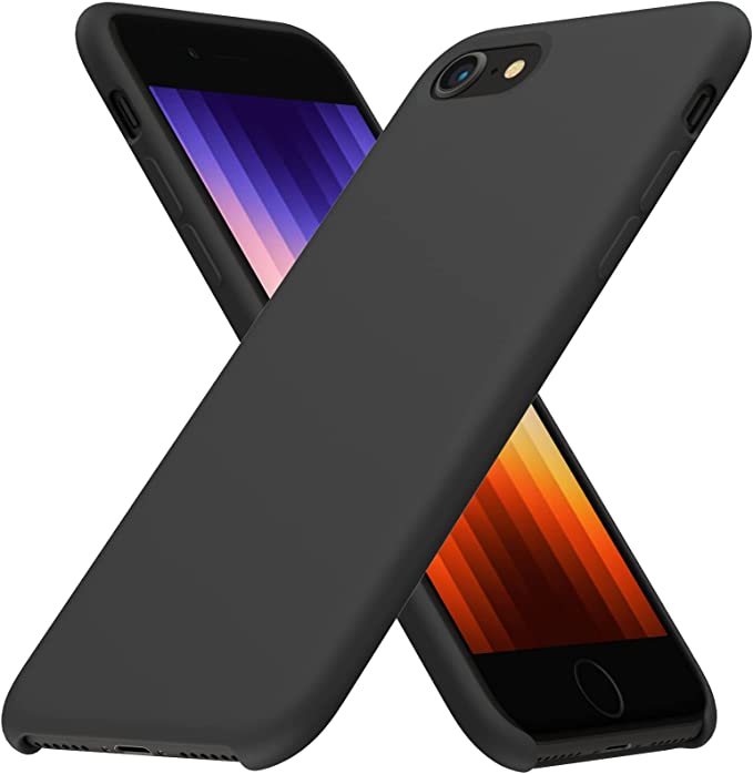 No Logo Silicone Black Case For iPhone 7 iPhone 8