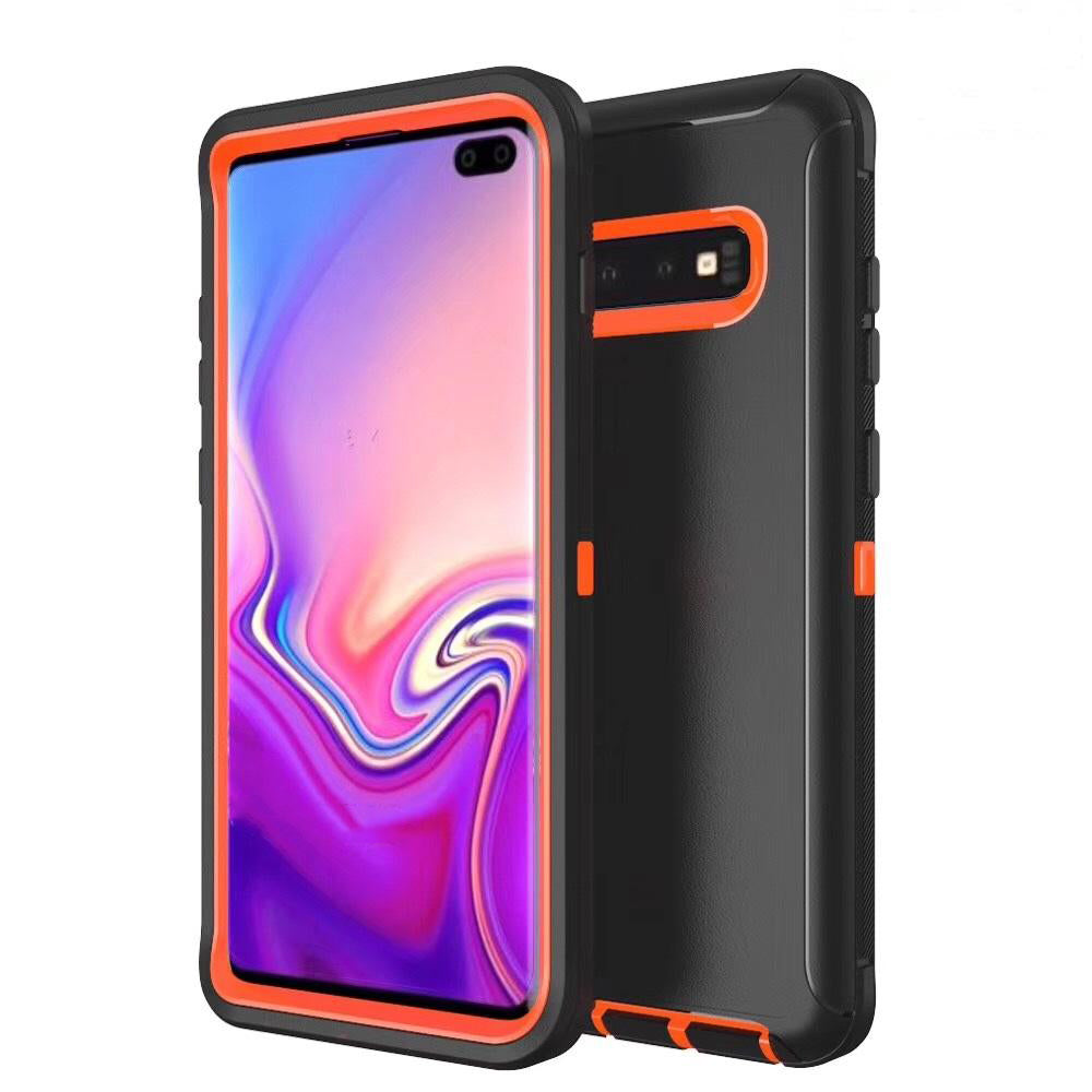 Defender Black and Orange Case for Samsung S10 LITE