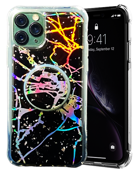 Popsocket Black MARBLE Case For iPhone 11 PRO
