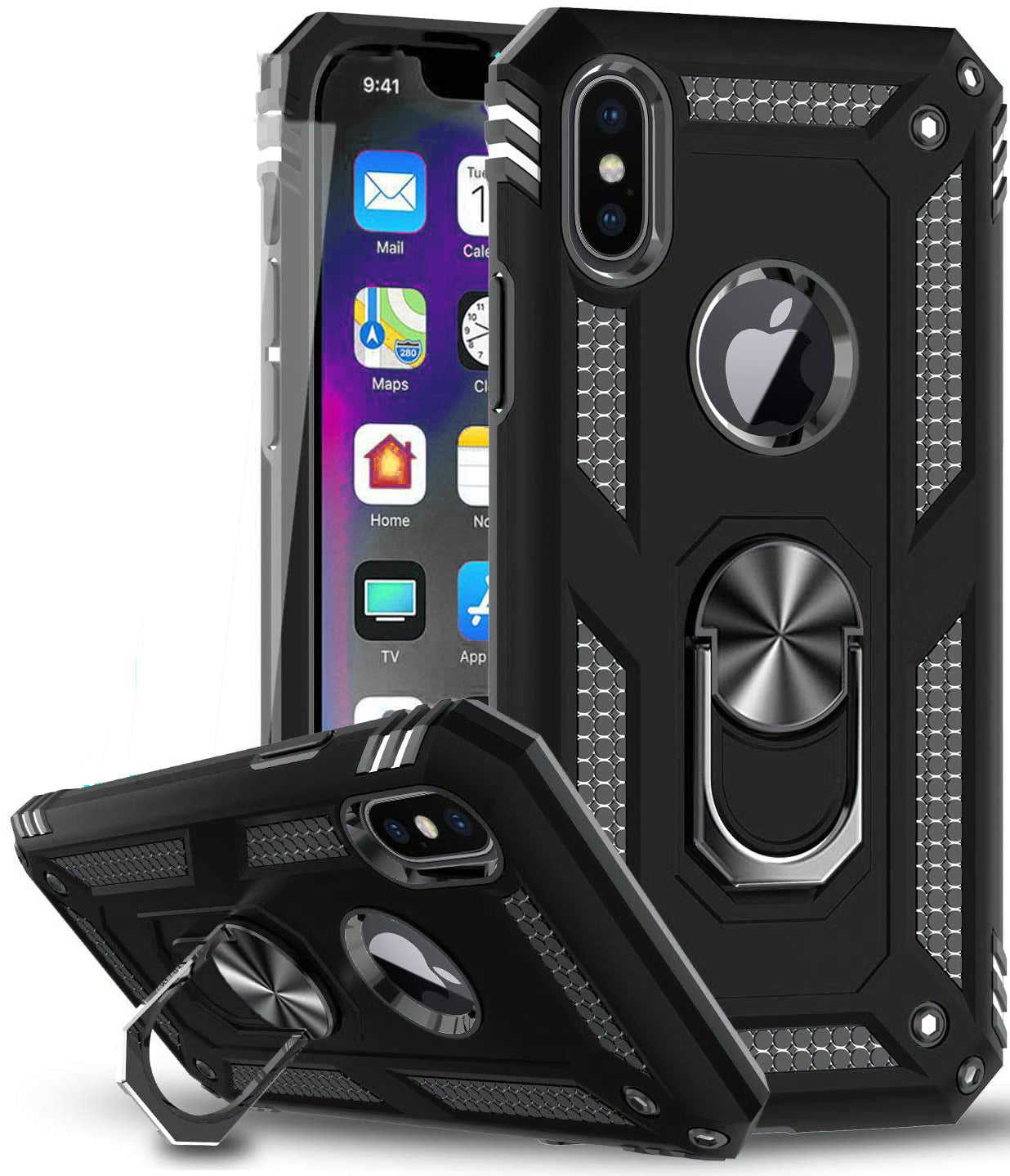 Hybrid Ring Case for iPhone X / Xs Black