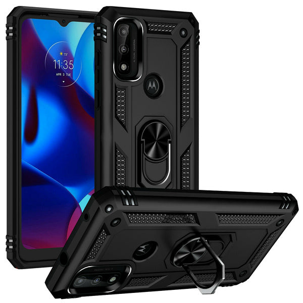 Hybrid Ring Black Case for Motorola G POWER 2022