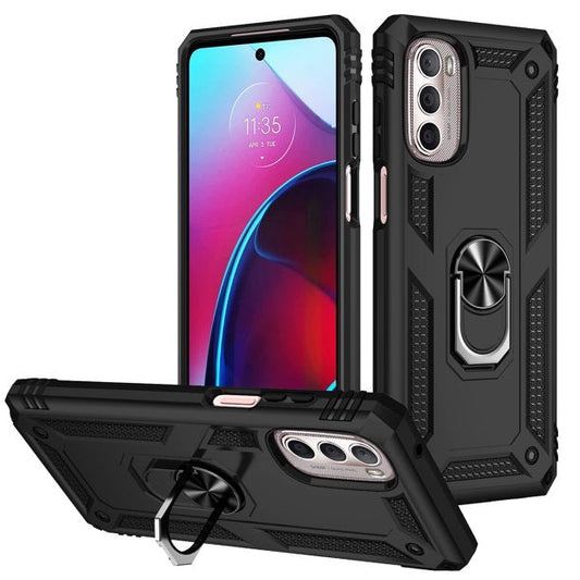 Hybrid Ring Black Case for Motorola G STYLUS 2022