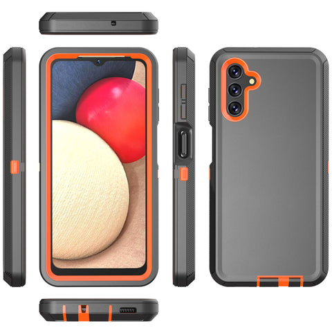 Defender Black and Orange Case for Samsung A13 5G