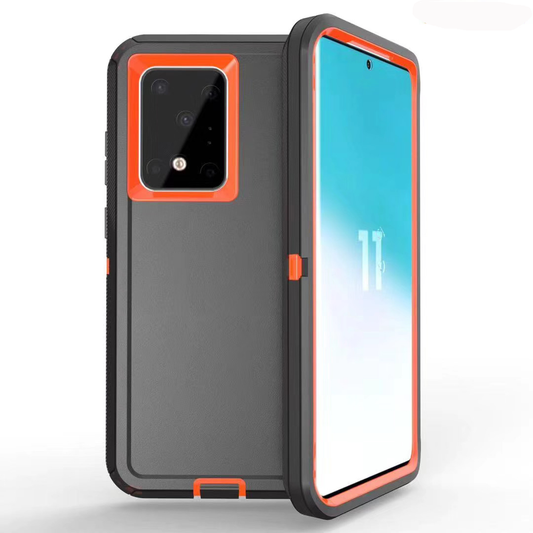 Defender Black and Orange Case for Samsung S20 PLUS
