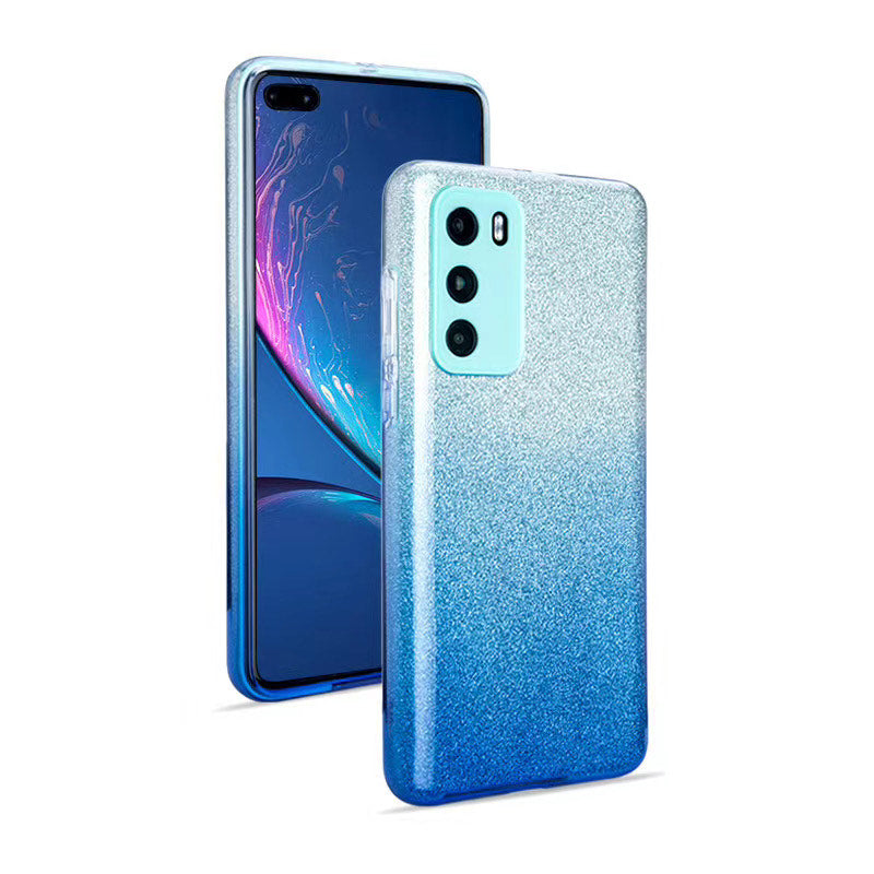 Glitter Silicone BLue Case For Samsung S20 ULTRA