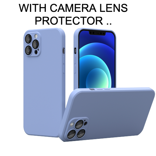 Silicone Case with Camera Protection for iPhone 14 pro max - Blue