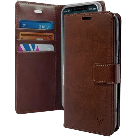 Wallet Leather Case For Google Pixel 7 Brown
