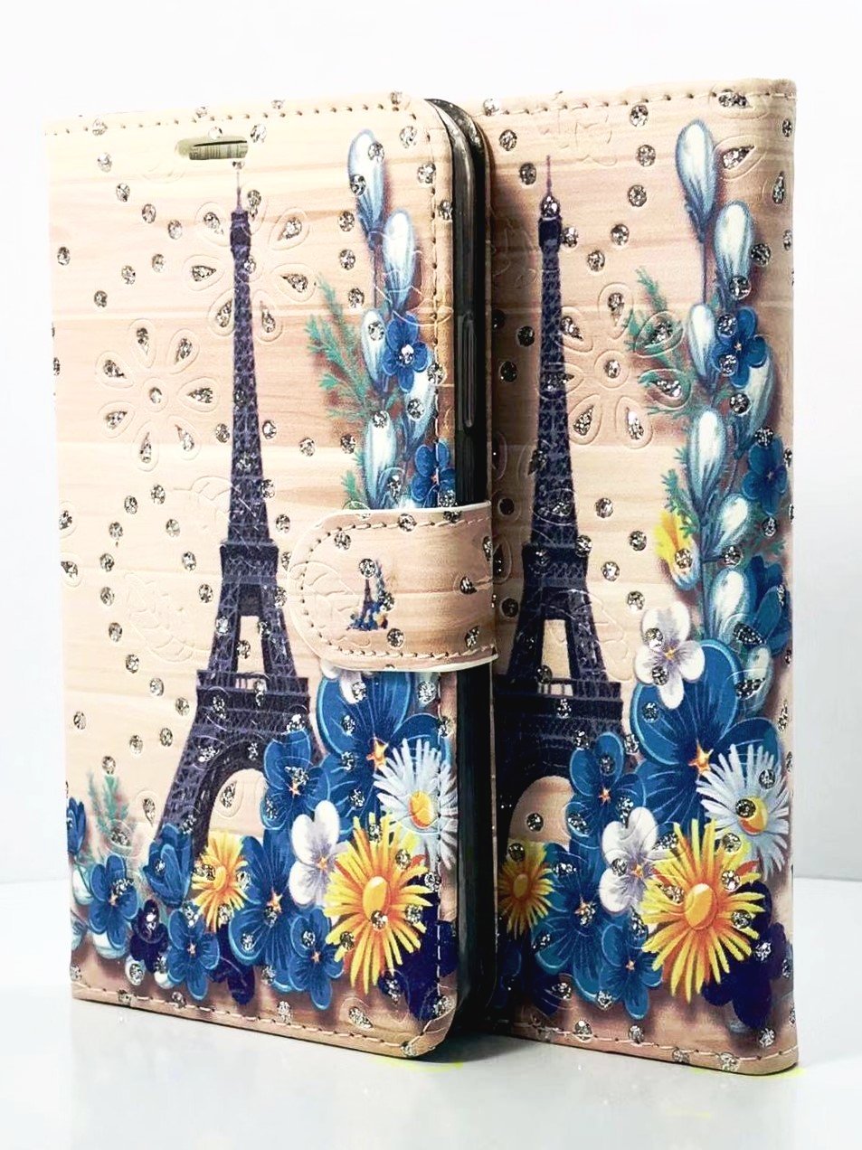 Brown EIFFEL NATR Wallet Case Samsung S6