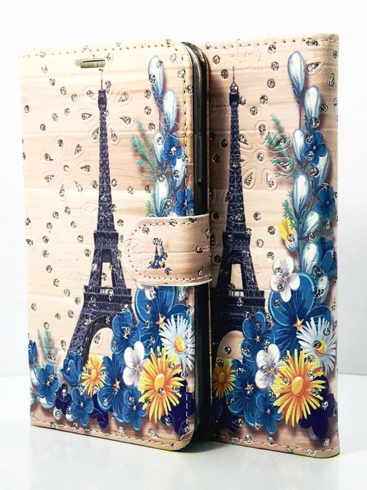 Brown EIFFEL NATR Wallet Case Samsung S6