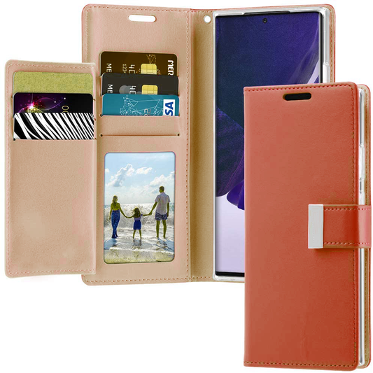 Brown With Extra Card Slots Wallet Case Samsung A8 2018