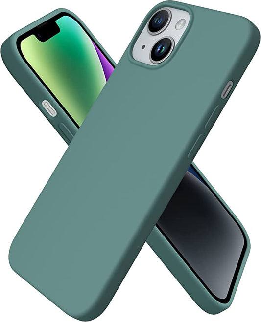 No Logo Silicone Green Case For iPhone 13 MINI