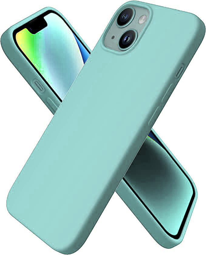 No Logo Silicone Mint Case For iPhone 14 PLUS