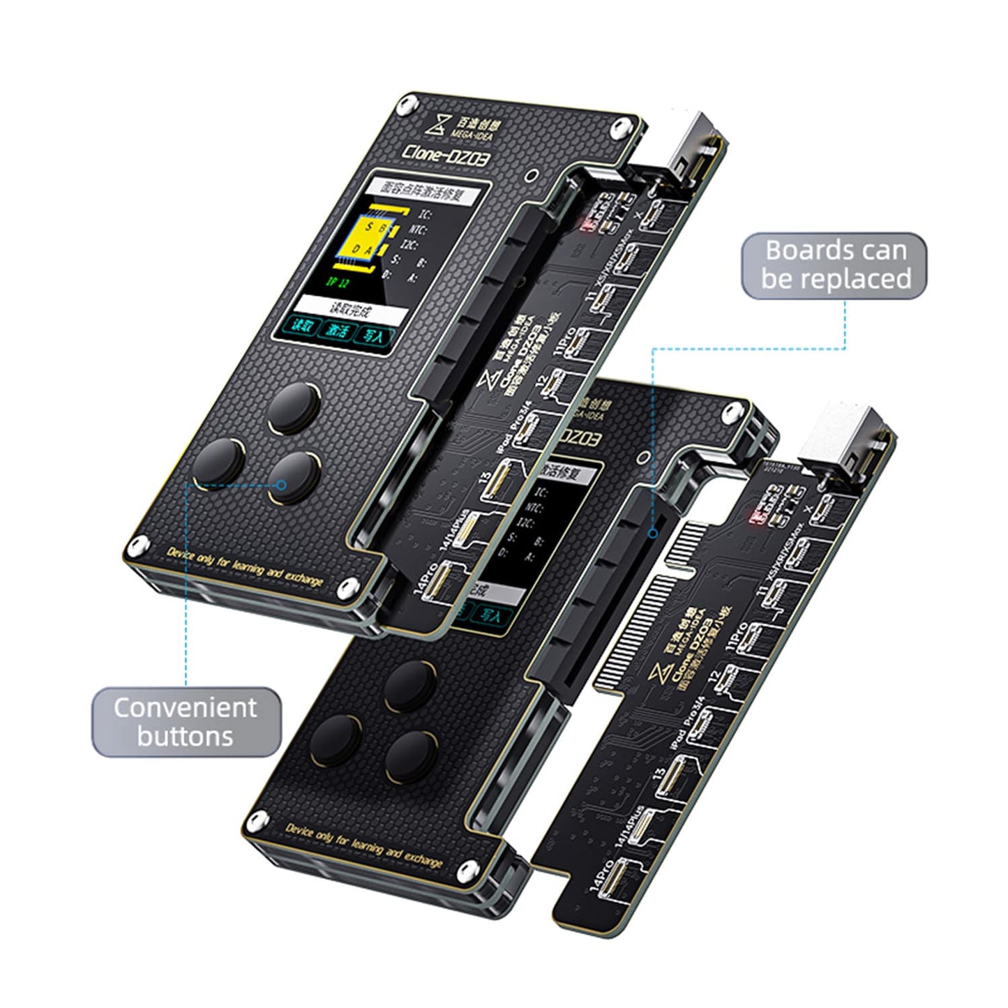 Clone-DZ03 Face ID Tag-On Flex Cable Projector Tester Tool For iPhone X-14 Pro Max (Qianli)