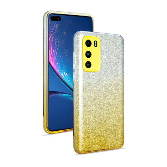 Glitter Silicone Yellow Case For Samsung S20 PLUS