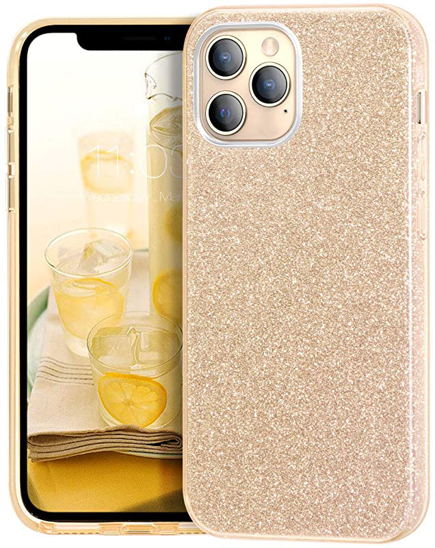 Glitter Silicone Gold Case For iPhone 11